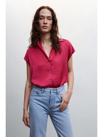 Mango Blouse SATIJNEN BLOUSE MET KORTE MOUW 47077120 74
