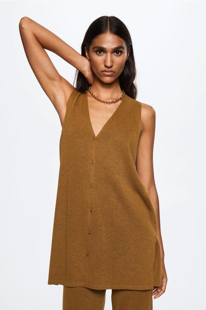 FIJNGEBREID OVESIZED VEST 37020453 09