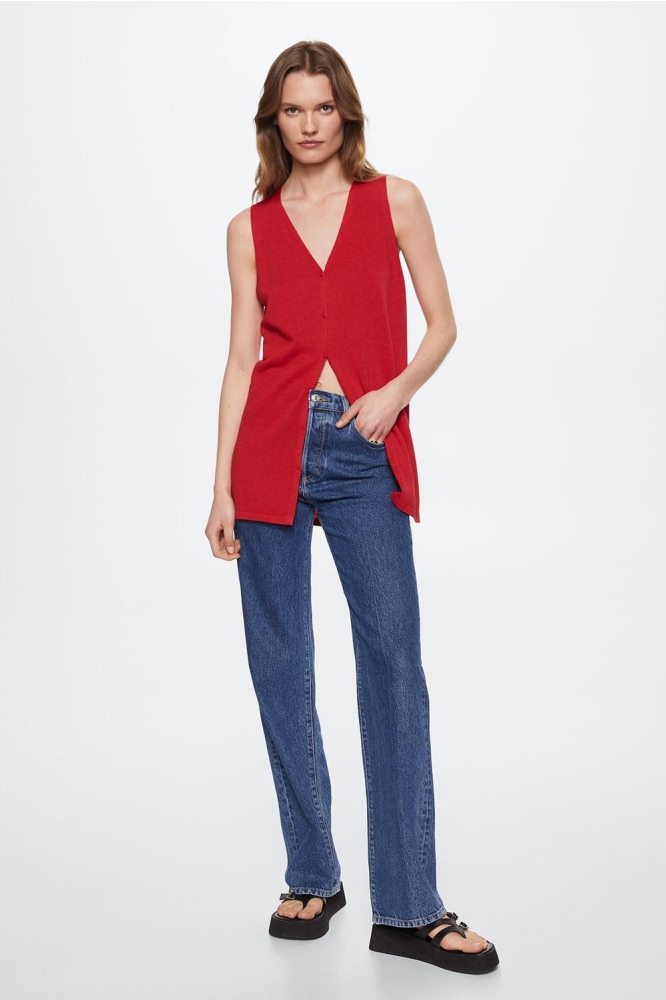 FIJNGEBREID OVESIZED VEST 37020453 74