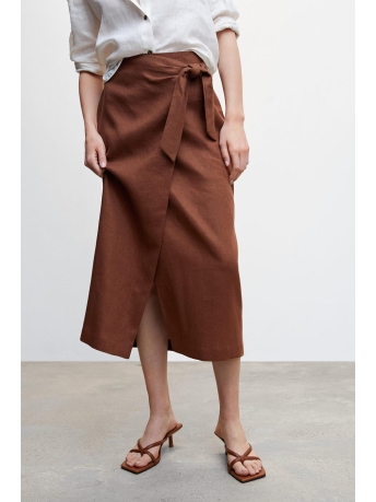 Mango Rok LINNEN OVERSLAGROK 47077108 32