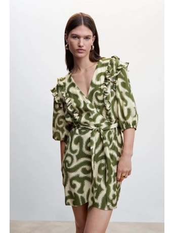 Mango Jurk JURK MET PRINT EN RUCHES 47047123 43