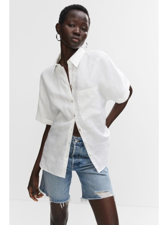 Mango Blouse LINNEN BLOUSE MET BORSTZAK 57000003 02