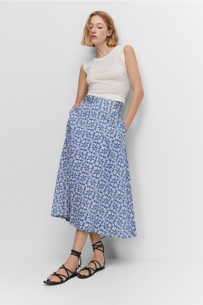 BEDRUKTE MIDI ROK 47068630 52