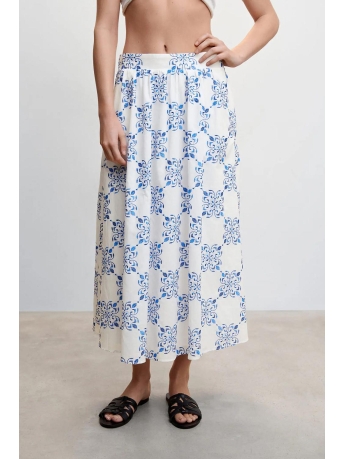 Mango Rok BEDRUKTE ROK MET BANDPLOOIDETAILS 47039027 52