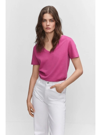 Mango T-shirt KATOENEN T SHIRT MET V HALS 57082001 68