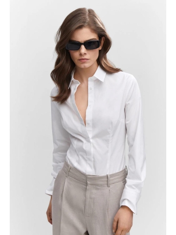 Mango Blouse GETAILLEERDE KATOENEN BLOUSE 57040251 02