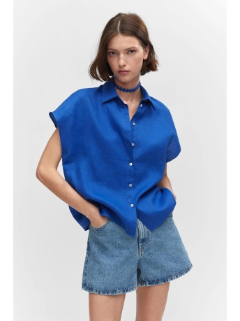 Mango Blouse LINNEN BLOUSE MET KORTE MOUWEN 57010719 52