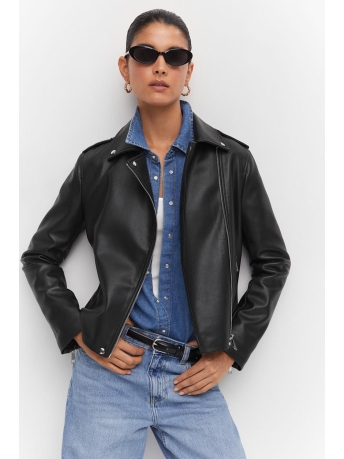 Mango Jas BIKERJACK MET LEERLOOK 57043798 99
