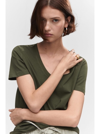 Mango T-shirt KATOENEN T SHIRT MET V HALS 57982001 37