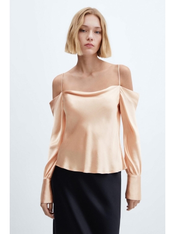 Mango Blouse SATIJNEN BLOUSE MET GEDRAPEERDE HALS 57013823 05