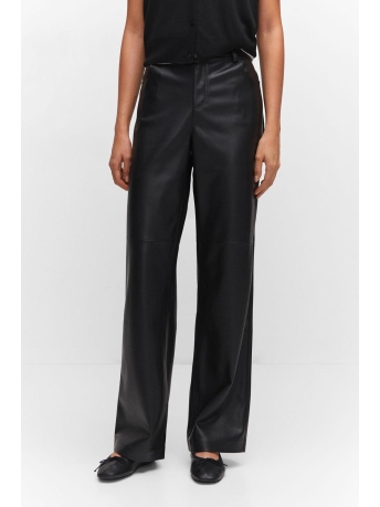 Mango Broek HIGH WAIST BROEK MET LEEREFFECT 57054407 99