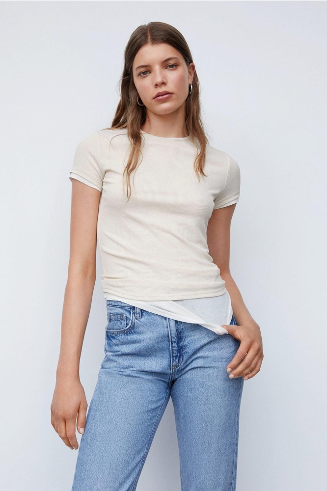 DUBBELLAAGS T SHIRT 57014034 01
