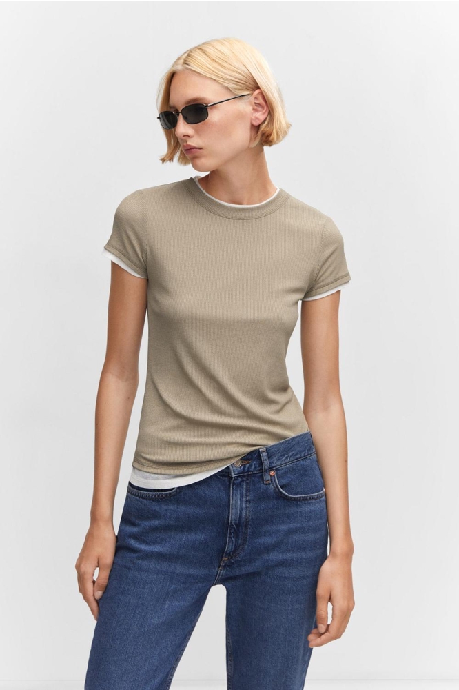 DUBBELLAAGS T SHIRT 57014034 43