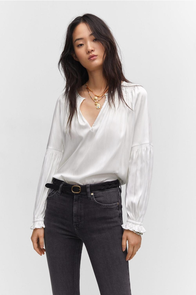 GESMOKTE BLOUSE MET KNOOP 57043807 02