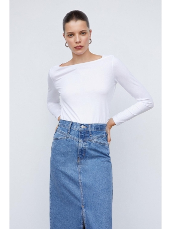 Mango T-shirt KATOENEN T SHIRT MET BOOTHALS 57074401 01