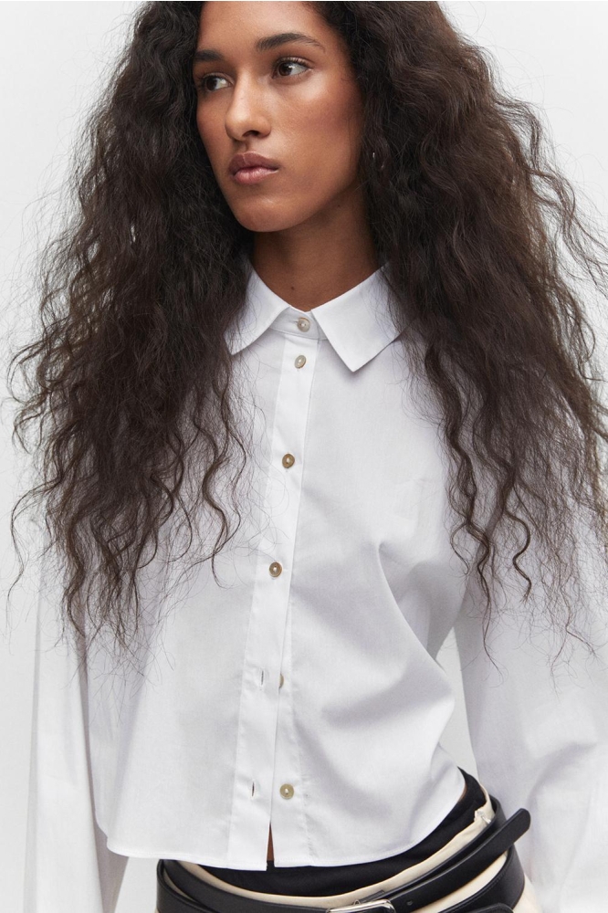 CROPPED KATOENEN OVERHEMD 57024775 01