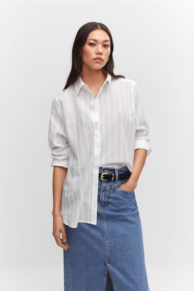GEBORDUURDE KATOENEN BLOUSE 57064772 01