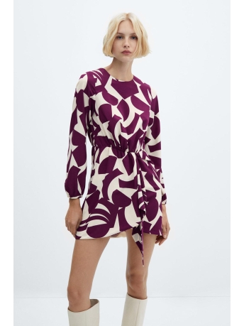 Mango Jurk JURK MET PRINT EN STRIK 57015982 78