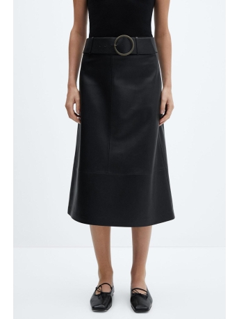 Mango Rok MIDIROK MET CEINTUUR EN LEERLOOK 57075965 99