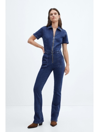 Mango Broek SPIJKERJUMPSUIT MET RITS 57066005 TO