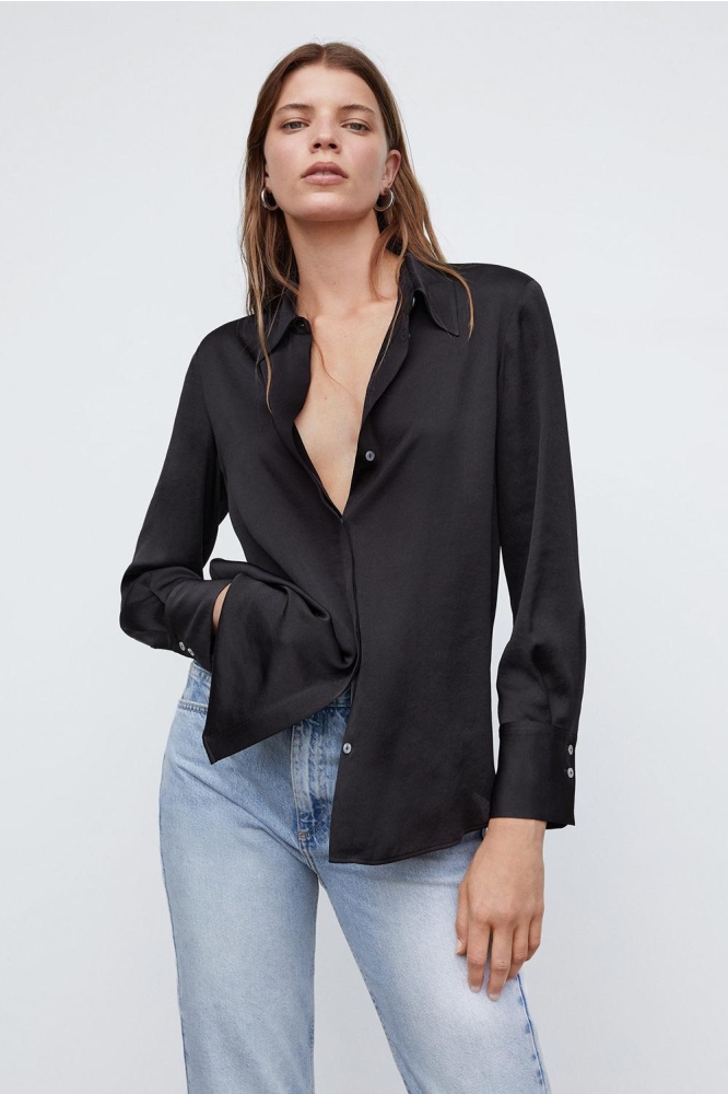 SOEPELVALLENDE SATIJNEN BLOUSE 57003777 99