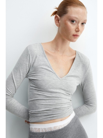 Mango T-shirt T SHIRT MET V HALS 57085984 91