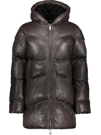 Donders Jas LEATHER JACKET 57571 2 Coffee Brown
