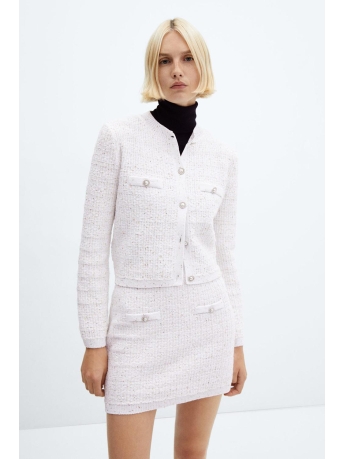 Mango Vest TWEEDVEST MET SIERAADKNOOP 57059088 05