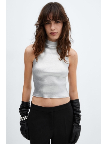 Mango Top METALLIC GEBREIDE TOP 57029121 PL