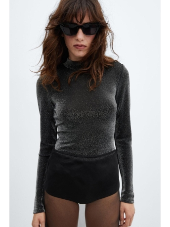 Mango T-shirt LUREX T SHIRT MET TRECHTERHALS 57009104 92
