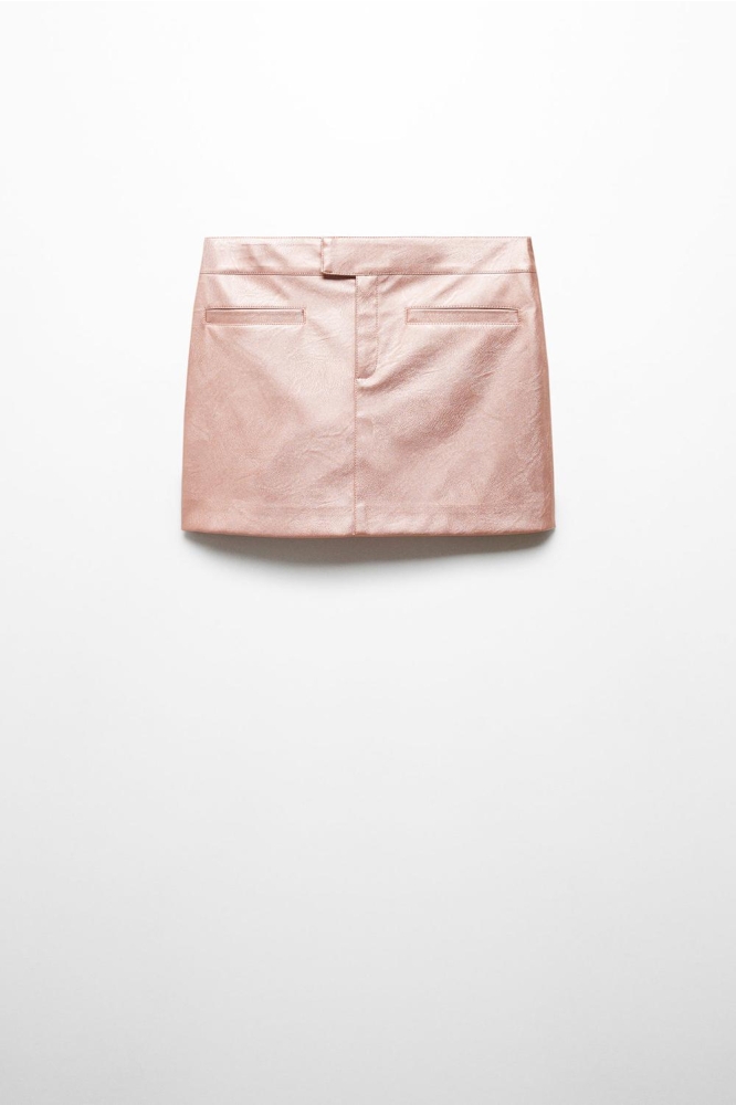 METALLIC MINIROK MET LEERLOOK 57079081 85