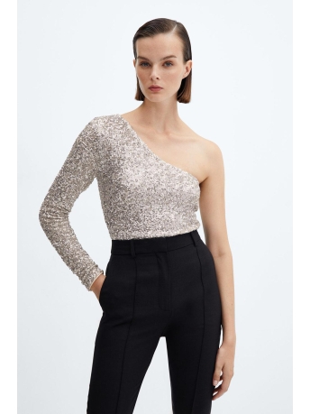 Mango T-shirt ASYMMETRISCHE TOP MET PAILLETTEN 57089107 PL