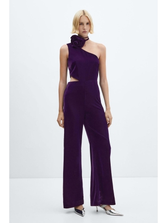 Mango Broek FLUWELEN JUMPSUIT MET MAXIBLOEM 57049096 65