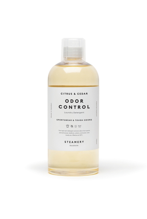 Steamery odor control laundry detergent