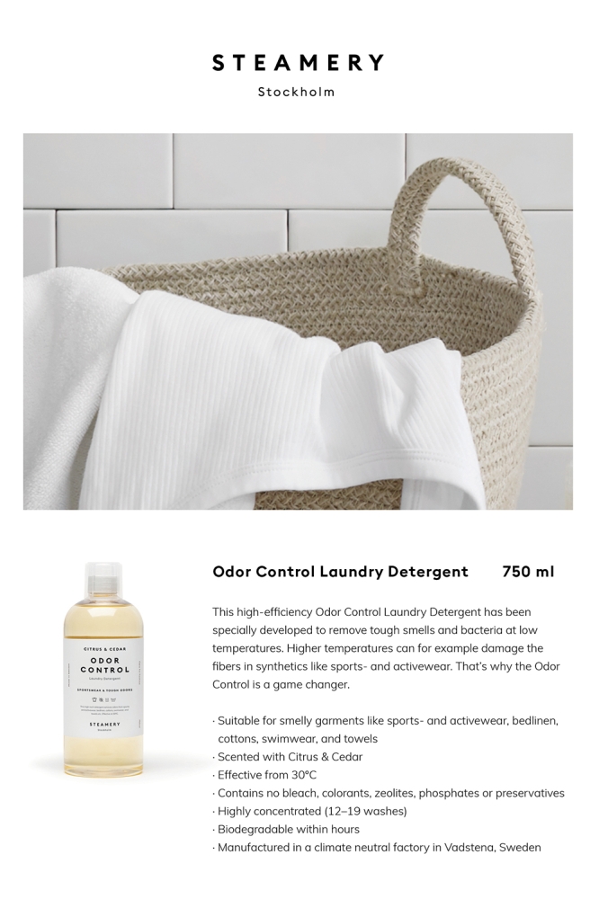 odor control laundry detergent steamery citrus & cedar