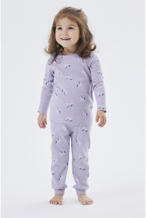 nmfnightset lavender unicorn rib no 13221101 name it ondergoed lavender aura