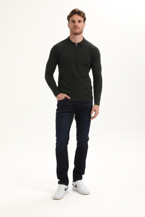 Gabbiano zwarte heren polo | Model