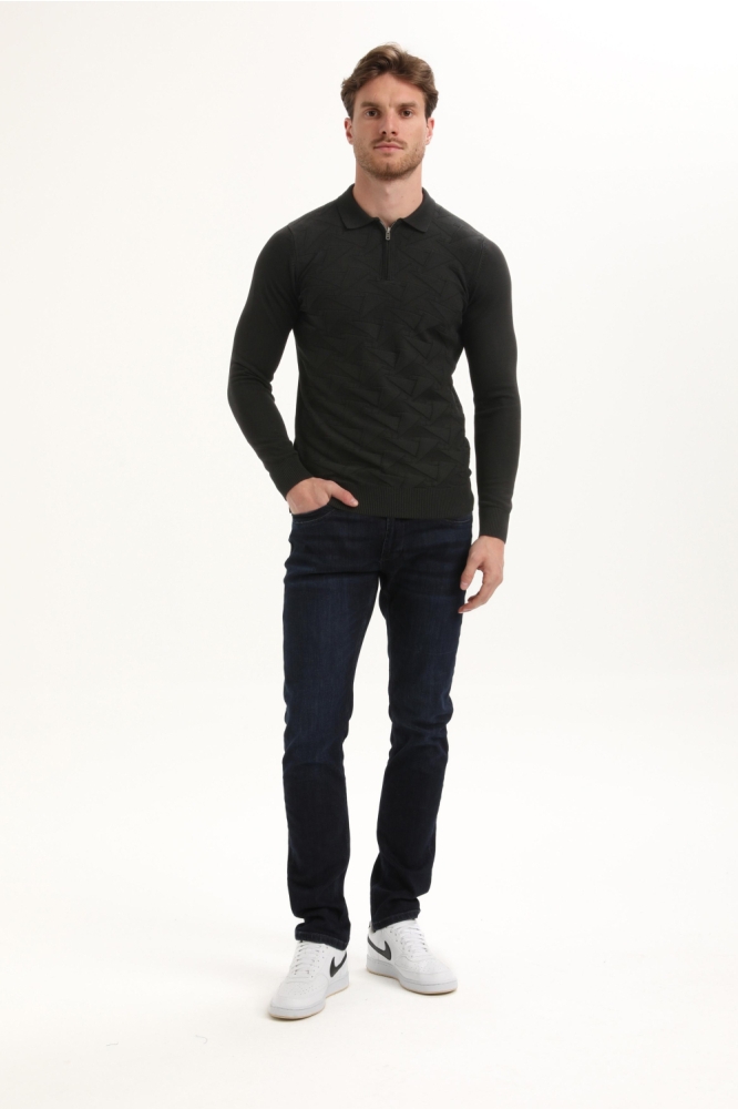 Gabbiano zwarte heren polo | Model