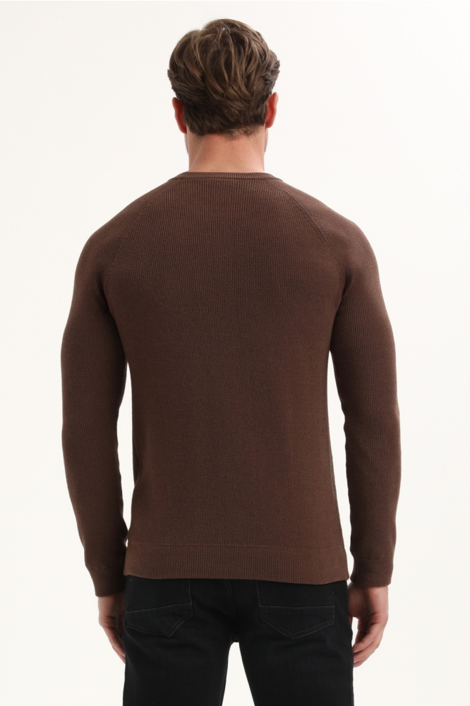 Gabbiano bruine heren trui | Model achteraanzicht