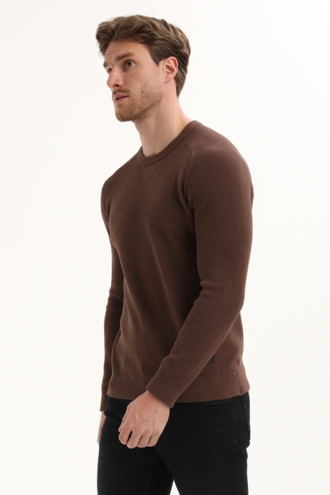 Gabbiano bruine heren trui | Model zijaanzicht