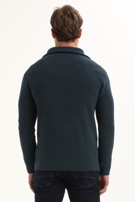 Gabbiano blauwe heren trui | Model achteraanzicht