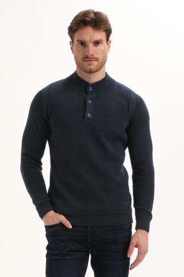 Gabbiano Trui STOERE KNOOPSLUITING TRUI 615770 301 navy