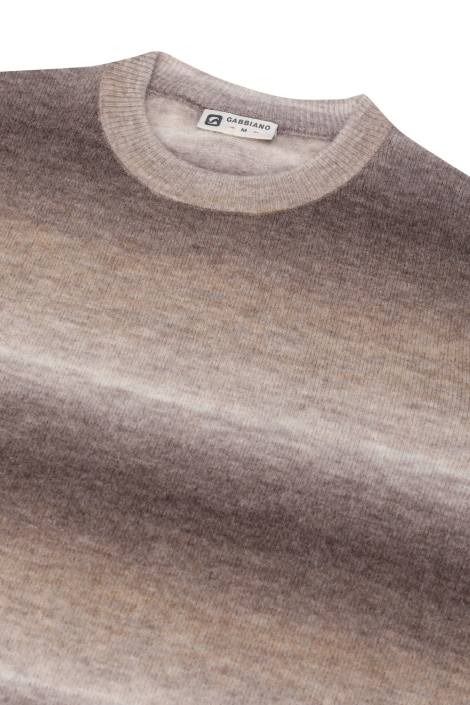 Gabbiano taupe heren trui | Close up