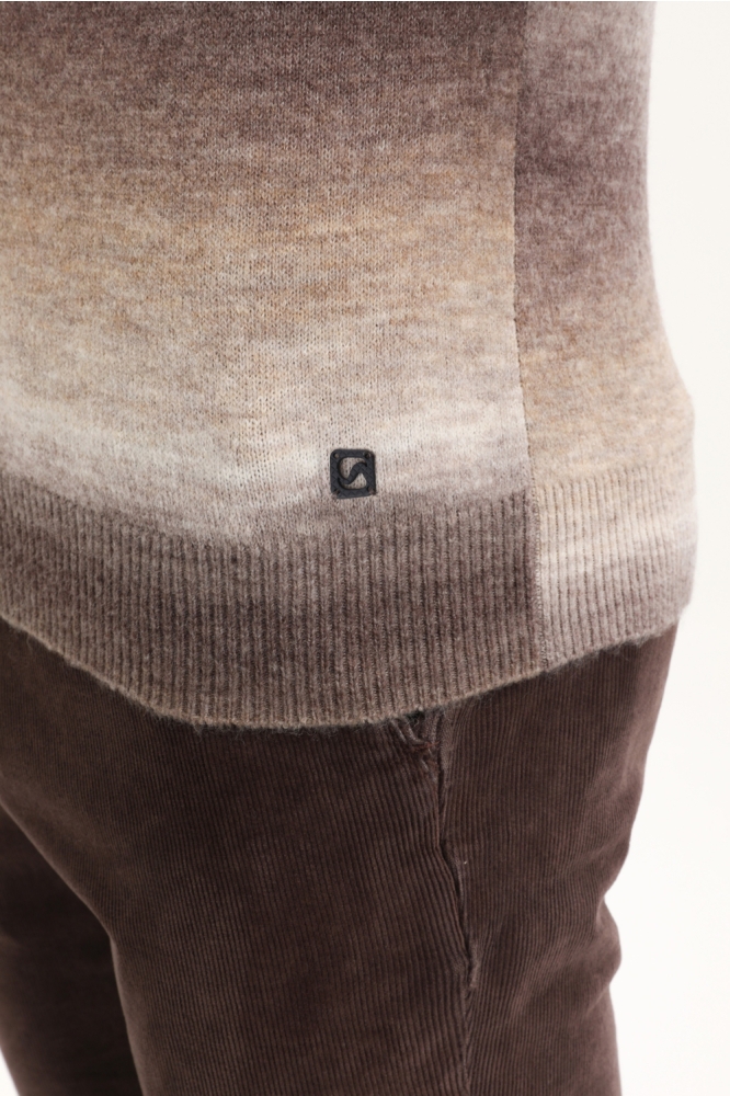Gabbiano taupe heren trui | Model
