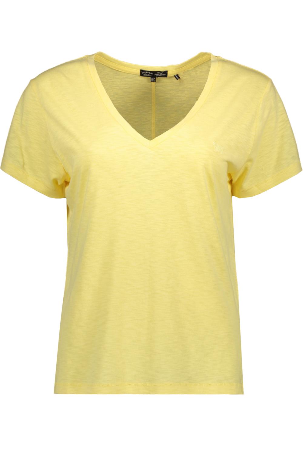studios slub emb vee tee w1011181a superdry t-shirt qlc pale yellow | V-Shirts