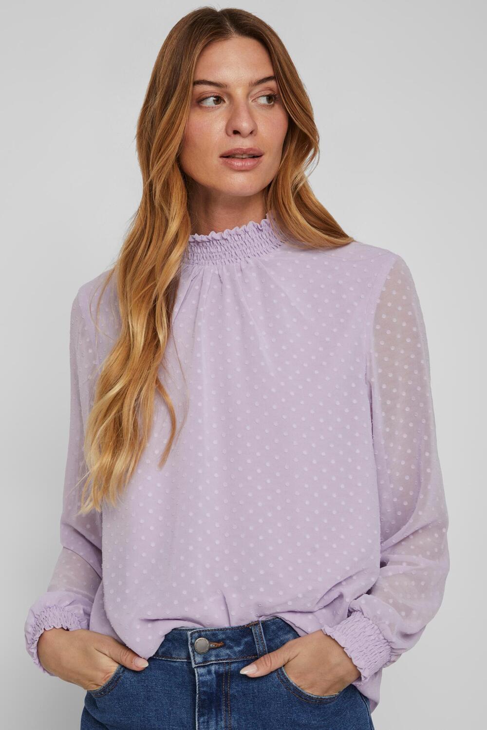 Redaktør Monograph ubetalt 選ぶなら Vila VILANA - Blouse pastel lilac レディース californiabonsai.com