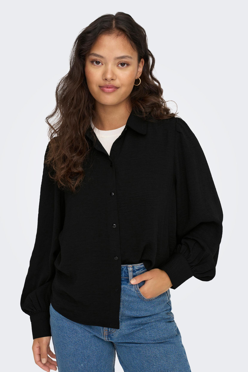 jdydivya l/s shirt wvn 15283183 jacqueline de yong blouse black