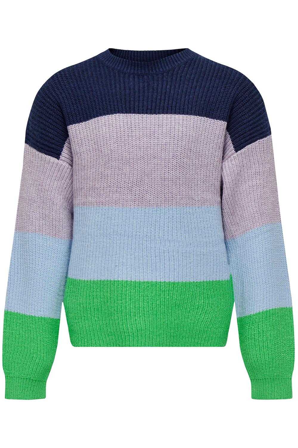 kogsandy l/s stripe pullover knt no 15207169 kids only trui island green