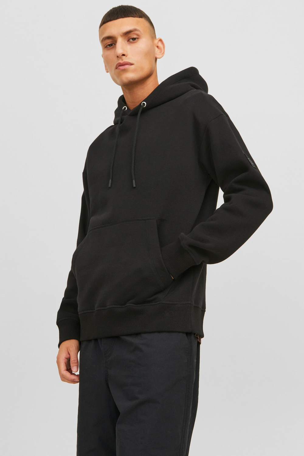 jcoclassic twill sweat hood noos 12240189 jack & jones sweater black