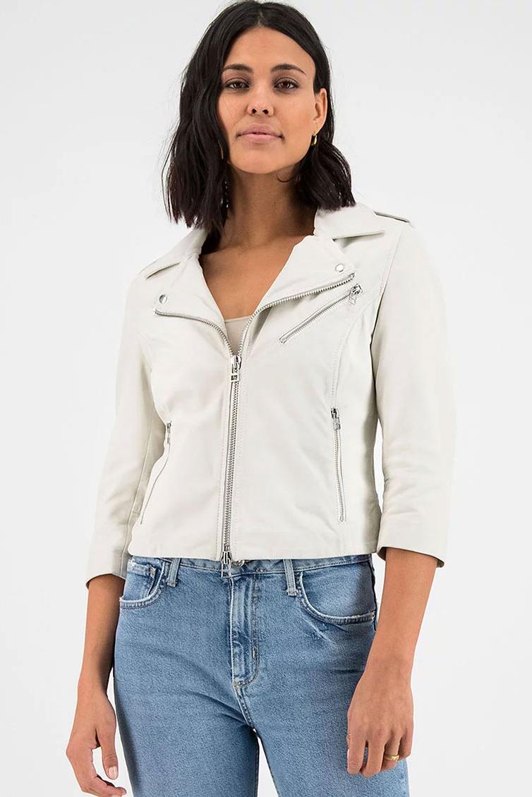 gc alanis morrisette 1000001019 goosecraft leren jas white gc alanis morrisette 1000001019 goosecraft leren jas white